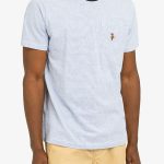 تیشرت مردانه پولو مدل MINI STRIPE RINGER T-SHIRT WITH POCKET