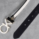 کمربند دورو مشکی-سفید CK